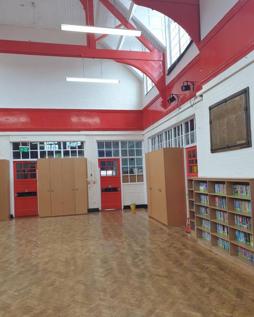 Completed classroom painting project at a Nottingham college